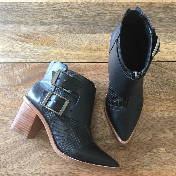 Tibi Shoes - Tibi Carson Embossed Booties